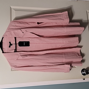 Very J Peach‎ Open Face Women's Linen Jacket Size L NWT Excellent Condition